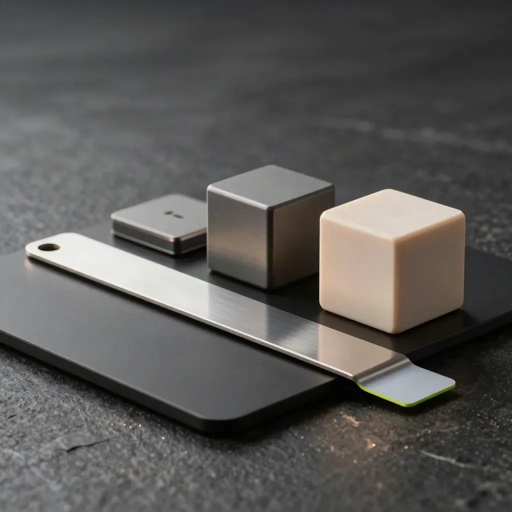 Extreme macro of modular ecommerce checkout blocks on stone with haze, rim light and lime glint.