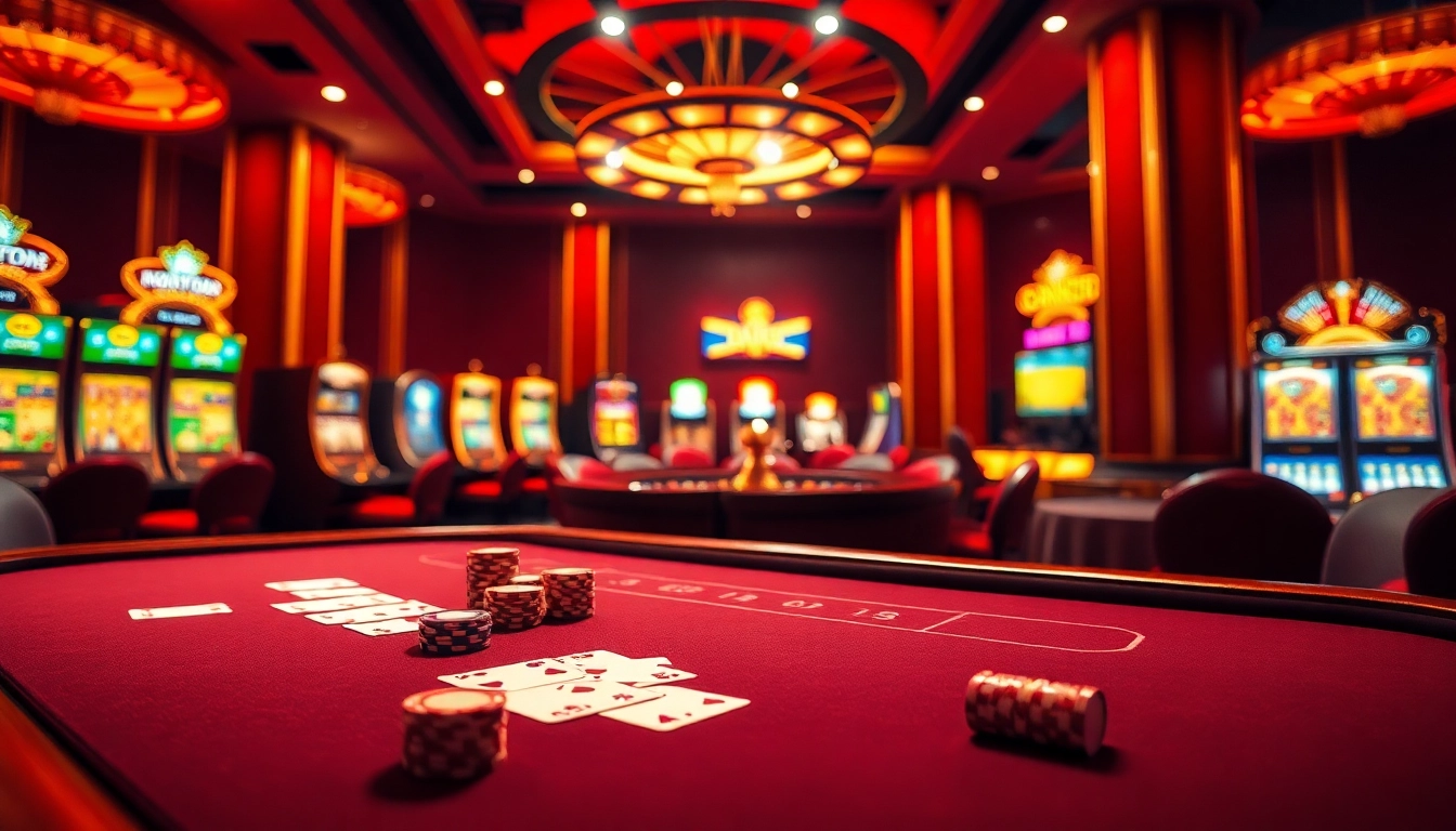 Gamble at Nhà cái RR88's luxurious casino tables with cards and chips.