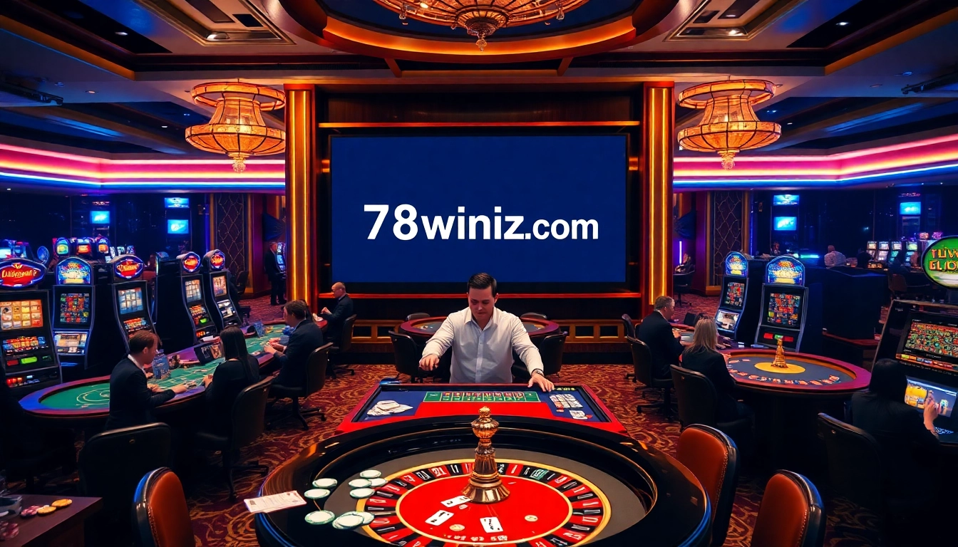 Experience the excitement of online gambling at 78winbiz.com, featuring iconic games and lively action.