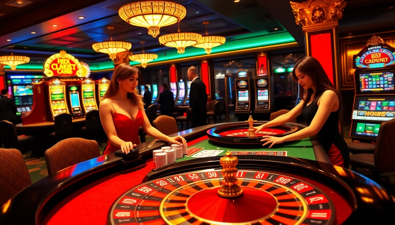 Betting action at Hi88 com with poker chips, roulette wheel, and online gaming interface