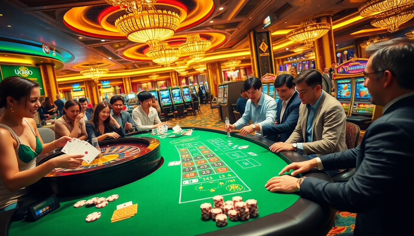 Experience thrilling gameplay at U888 com with vibrant casino elements and excited players.