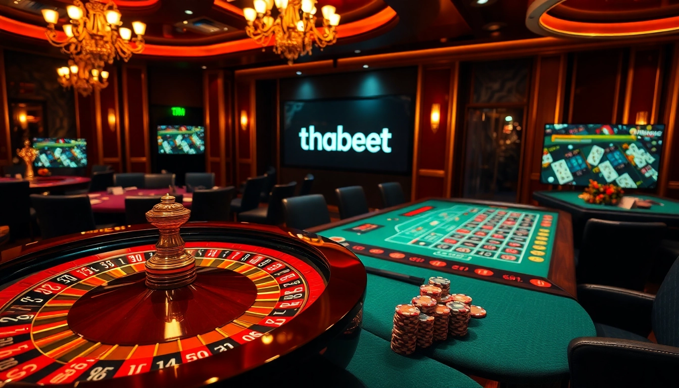 Players enjoying high-stakes games at a vibrant tha-bet casino table, showcasing excitement and luxury.