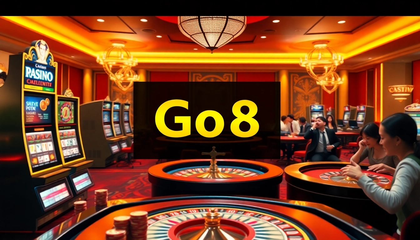Exciting Go8 online casino scene showcasing vibrant gaming tables and modern gameplay.