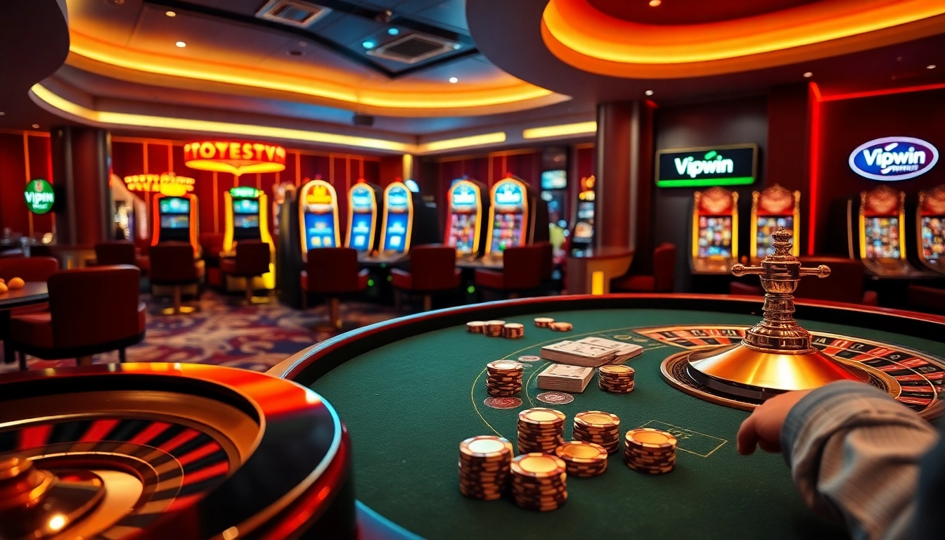 Experience Vipwin’s excitement at a luxurious poker table with high-stakes action and winning moments.