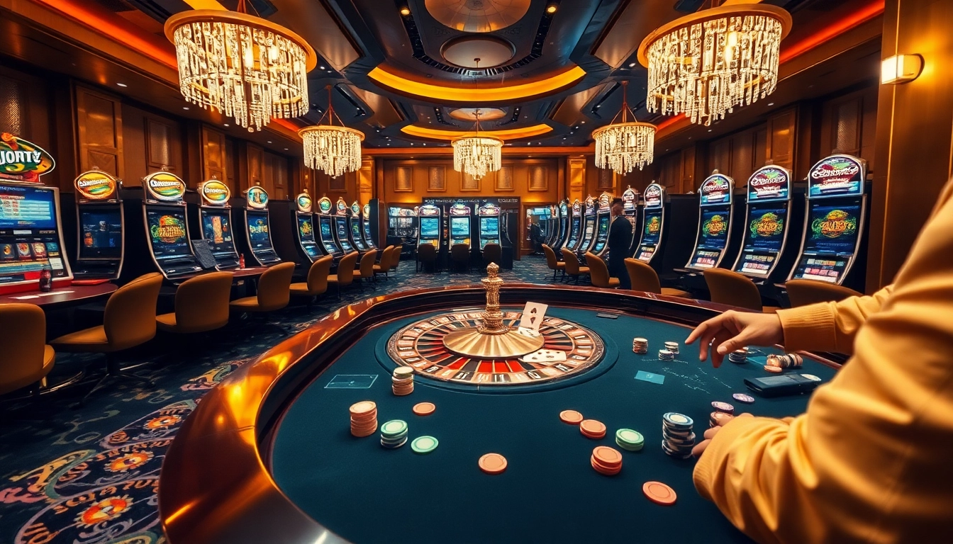 Experience thrilling gameplay at https://rr88.navy/ with luxurious casino interiors and exciting player interactions.