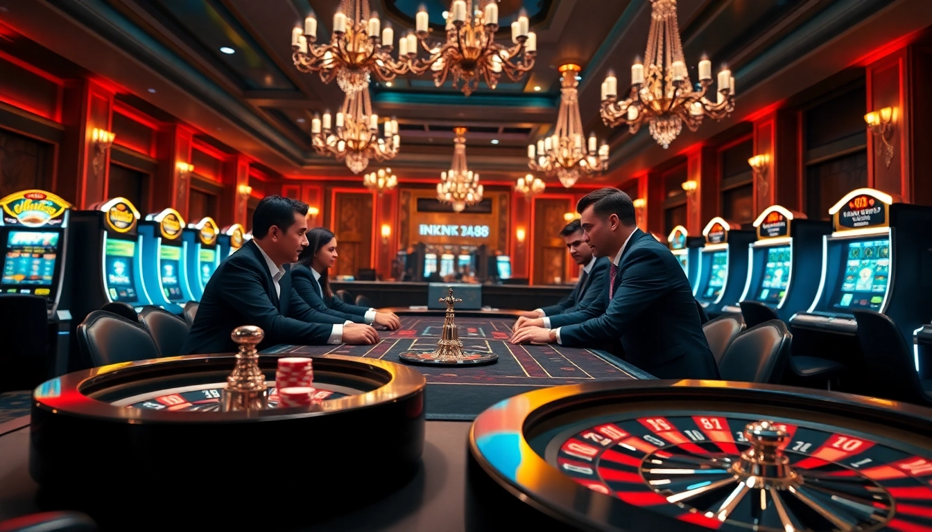 Engage with LINK XX88's exciting gaming atmosphere featuring a professional poker table in action.