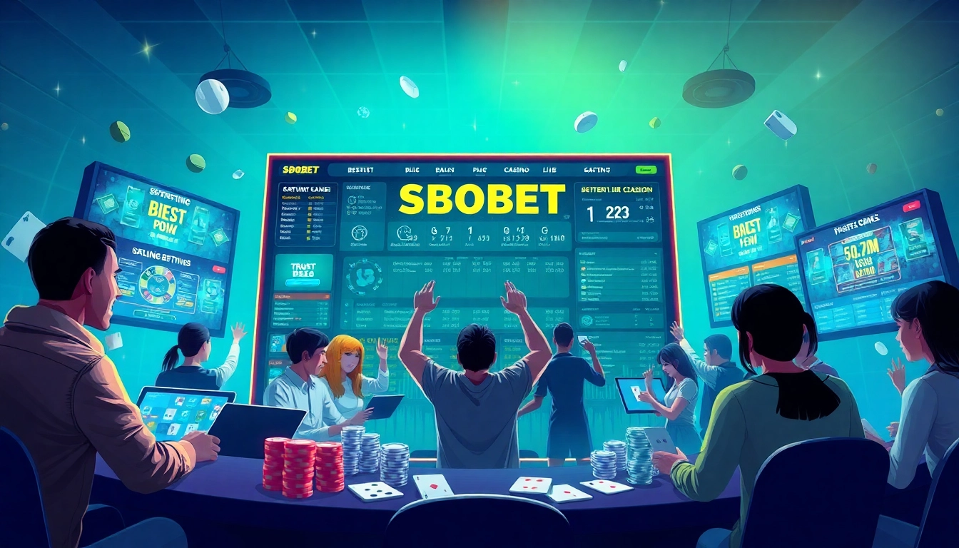 SBOBET online gaming interface showcasing vibrant gambling activities at sbobet.dance.