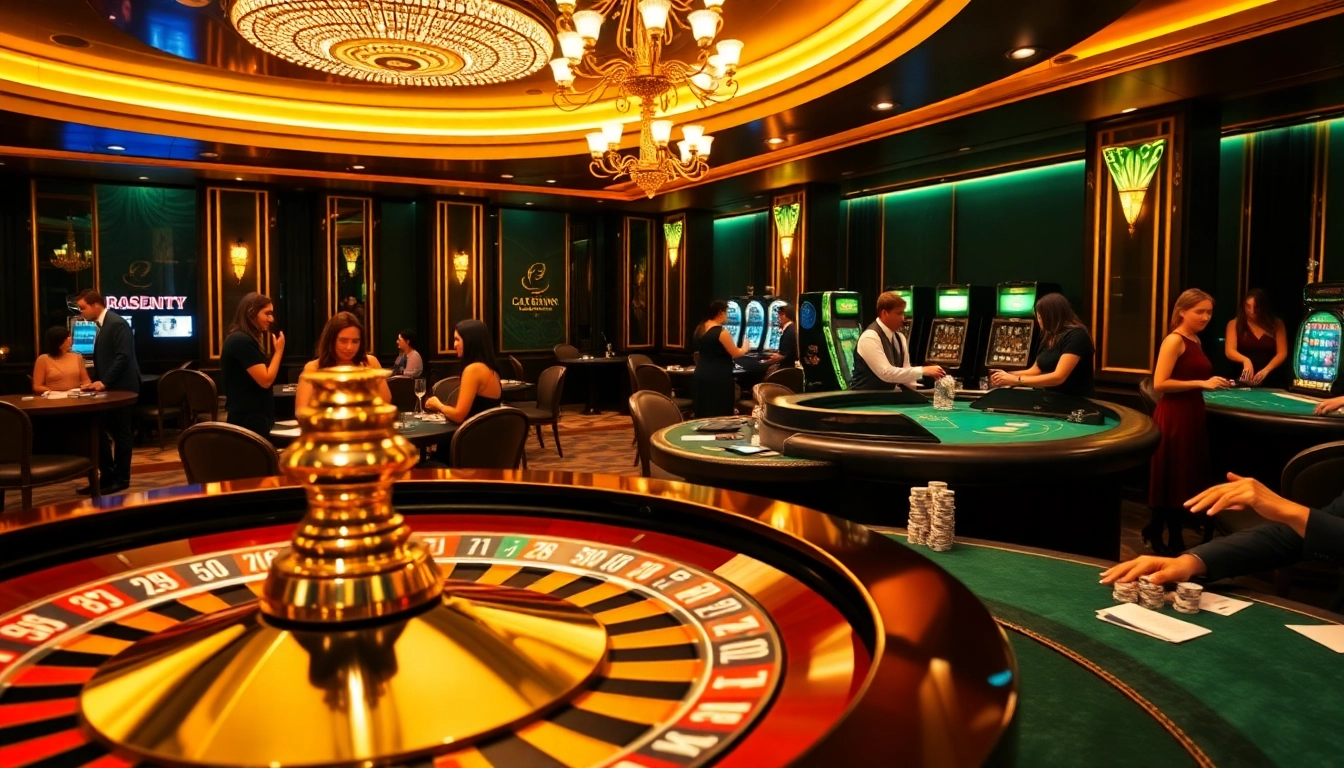 Players enjoying a high-stakes game at an S8-themed luxury casino.