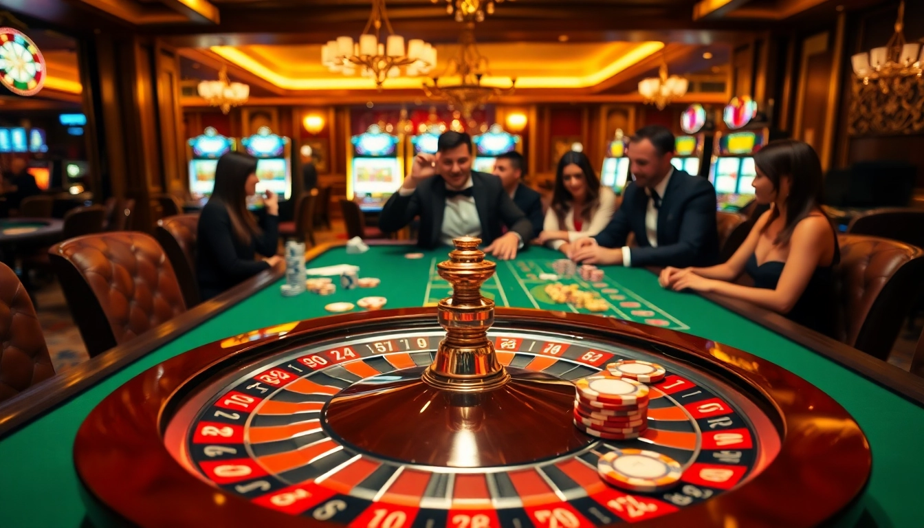 Engaging gamblers reveling in a high-stakes game at RR88 casino.