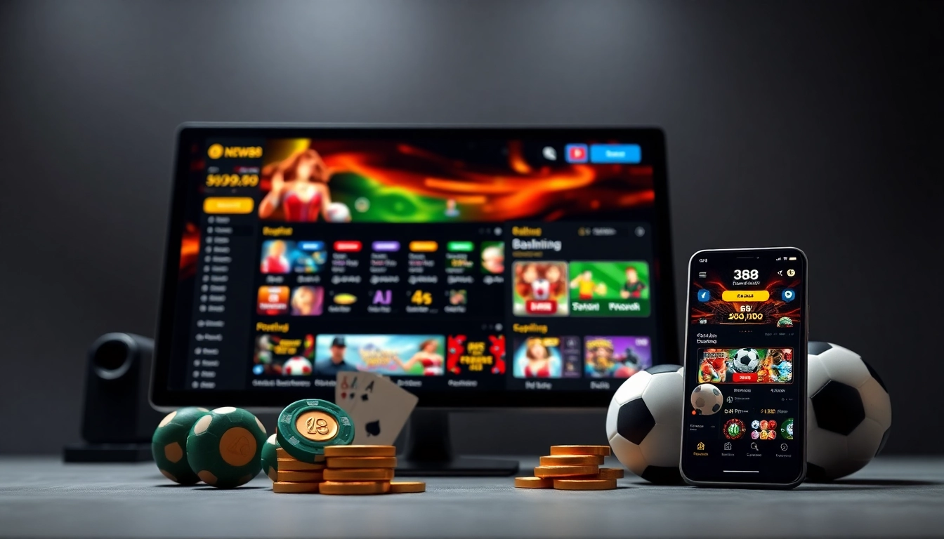 Experience New88's dynamic betting interface with vibrant visuals and engaging games.