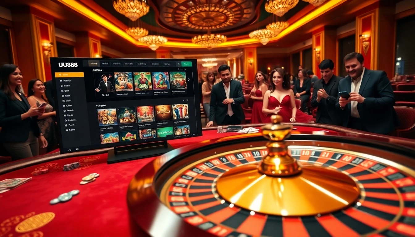 Experience the excitement of online gambling at trang chủ uu88 with vibrant casino visuals.