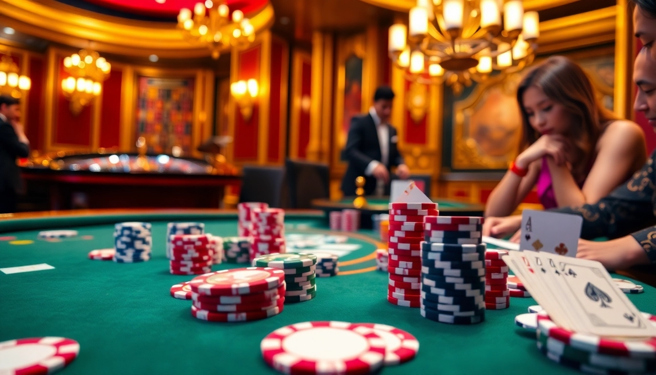 Experience thrilling poker action with vibrant chips and a roulette wheel at https://siu88.best/.