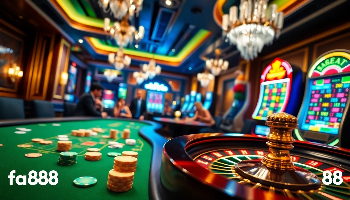 Experience the thrill of fa88 casino games with vibrant tables, cards, and slots action.