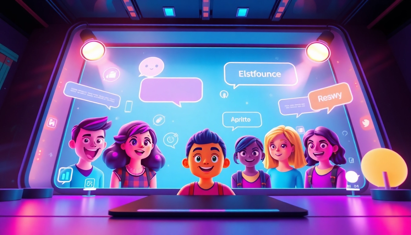 Dynamic character AI avatars engaging in lively chats, representing character ai nsfw interactions.