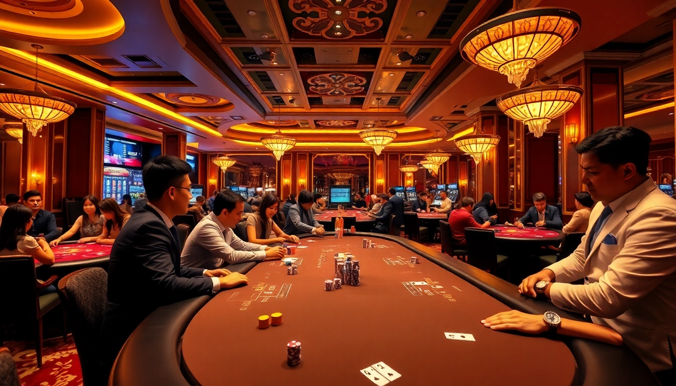 Exciting action at a luxury gaming table at nhà cái sun win casino.