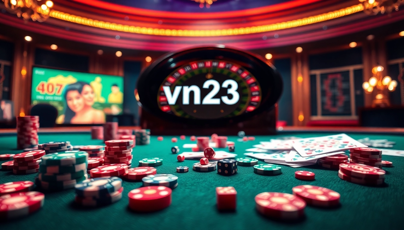 Experience the thrill of gambling with vn23 at a luxurious casino filled with vibrant action.