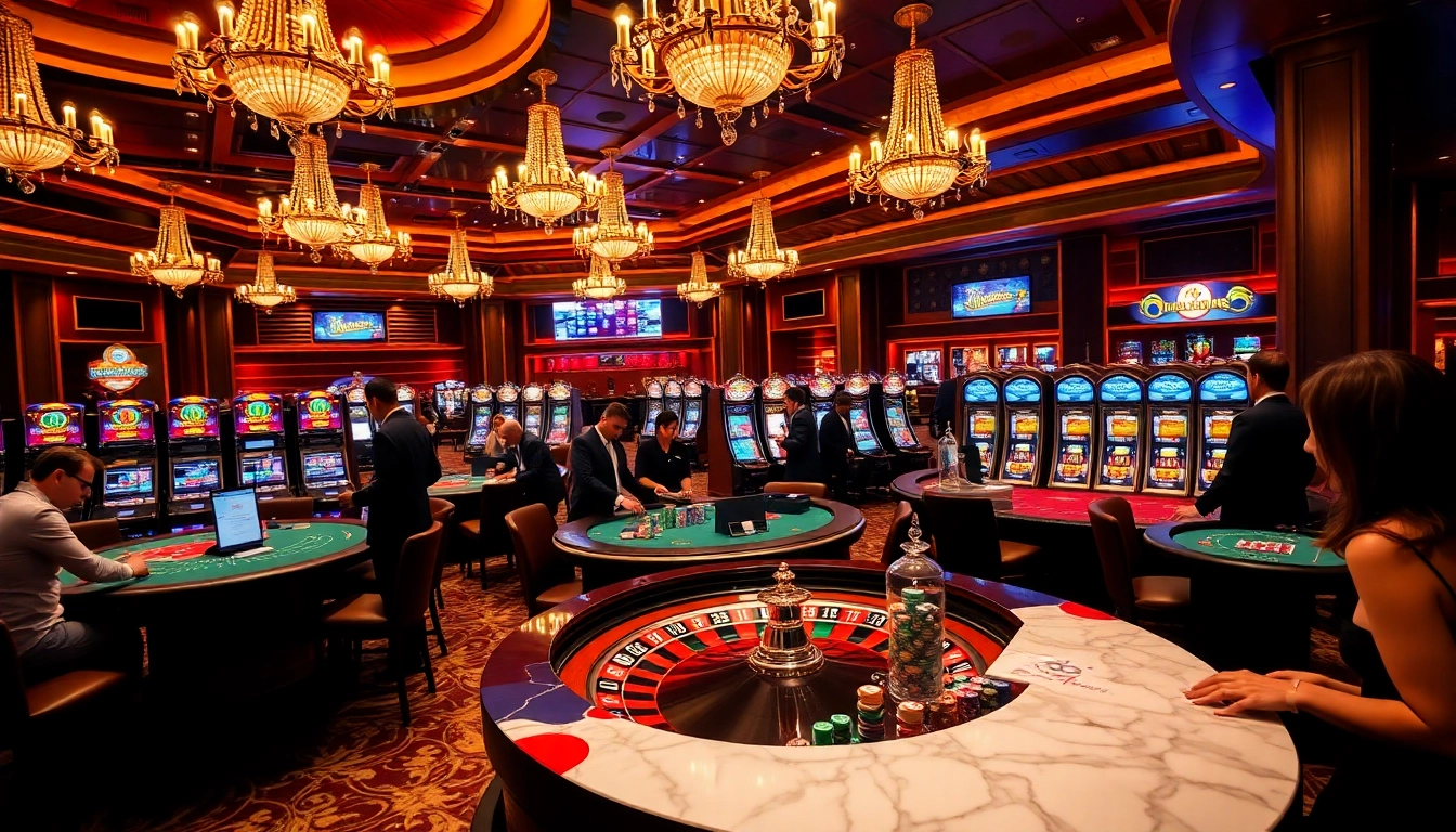 Trải nghiệm cảm giác cá cược tại https://luck8.net với cảnh casino sống động có bàn roulette và blackjack.