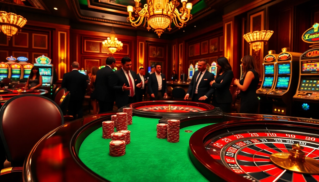 Kwin casino experience with glamorous poker game and vibrant slot machines.