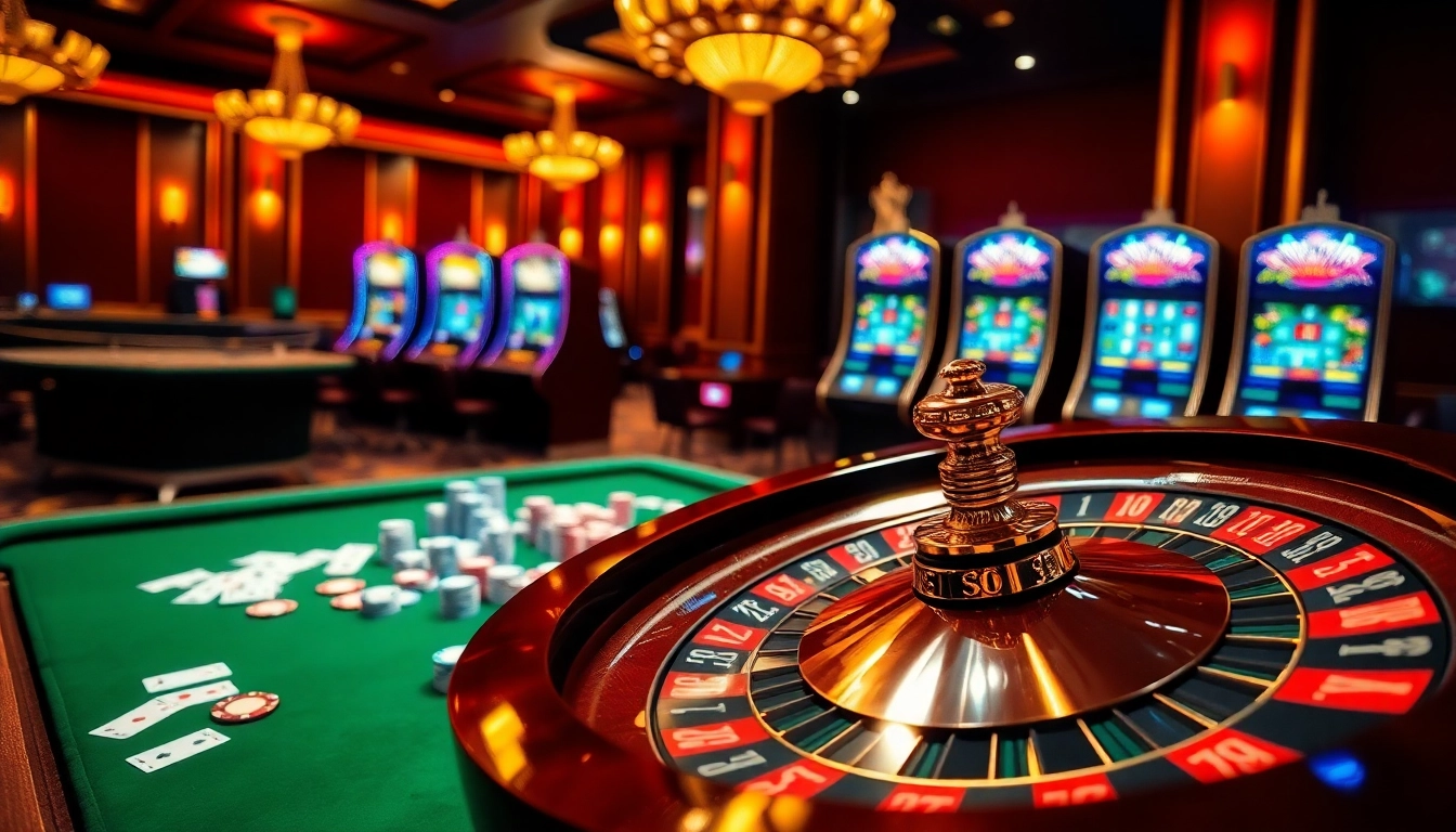 Experience the thrill of winning at sunwin's luxurious casino with vibrant roulette and engaging slot machines.