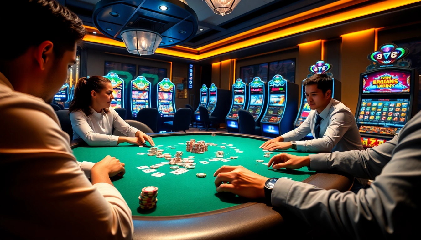 Experience an engaging game at the online casino with 88i đăng nhập, featuring vibrant poker action and luxury vibes.